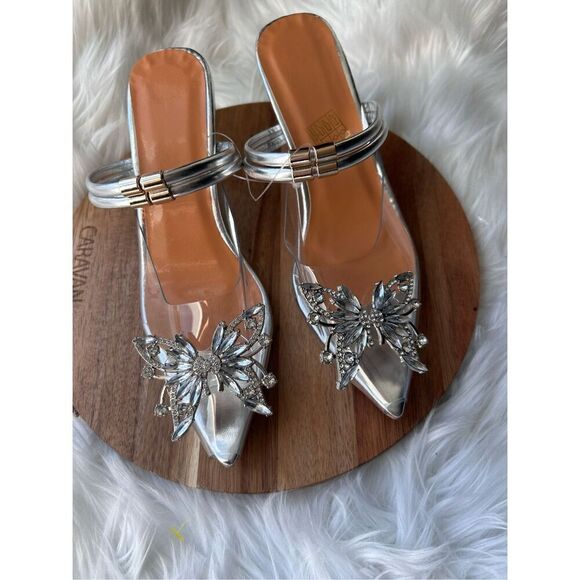 Butterfly Christal heels size 35 used size 4.5 women’s - Picture 1 of 6